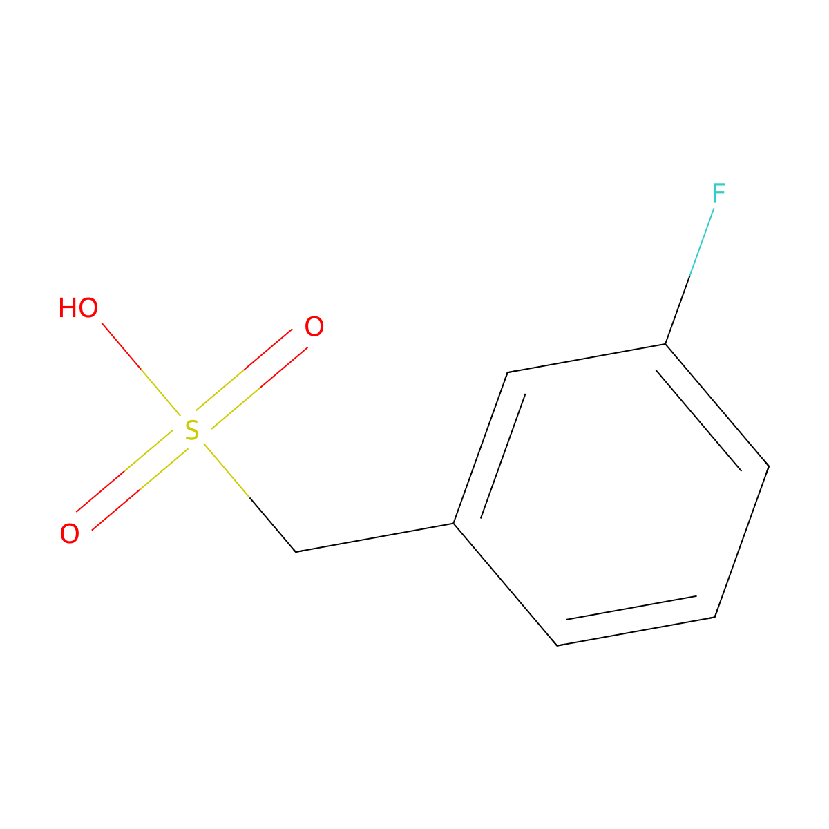 (3-Fluorophenyl)methanesulfonic acid molecular structure, CAS 1222776-01-3