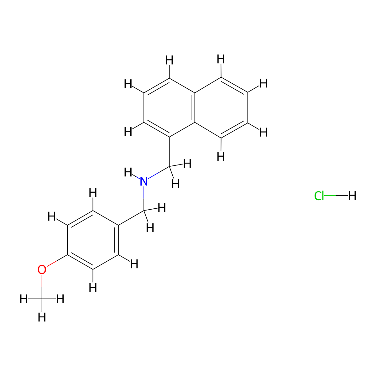 (4-Methoxybenzyl)(1-naphthylmethyl)amine Hydrochloride molecular structure, CAS 1222781-70-5