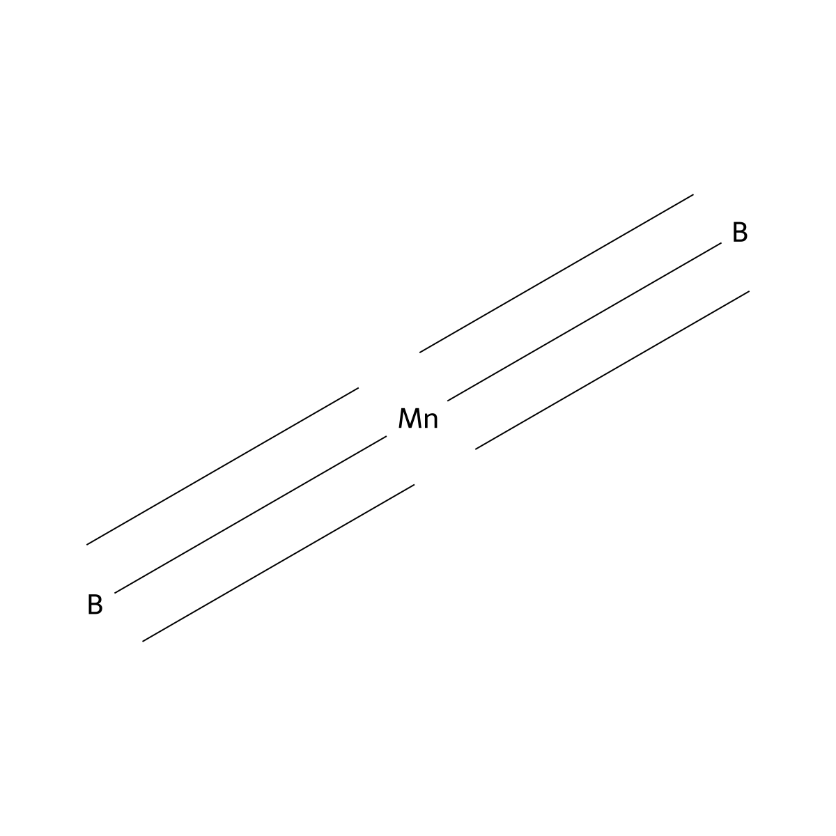 Manganese boride (MnB2) molecular structure, CAS 12228-50-1