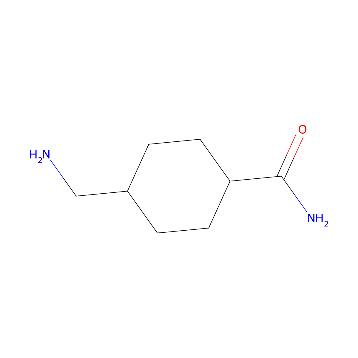 4-(Aminomethyl)cyclohexane-1-carboxamide molecular structure, CAS 122280-00-6