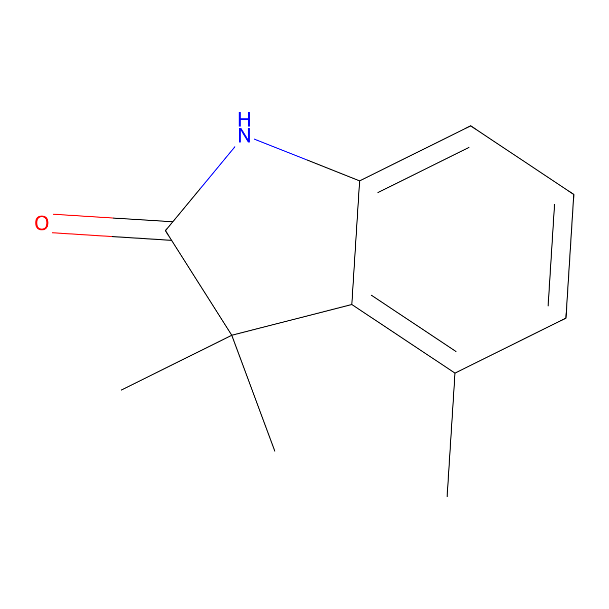 3,3,4-Trimethylindolin-2-one molecular structure, CAS 122281-15-6