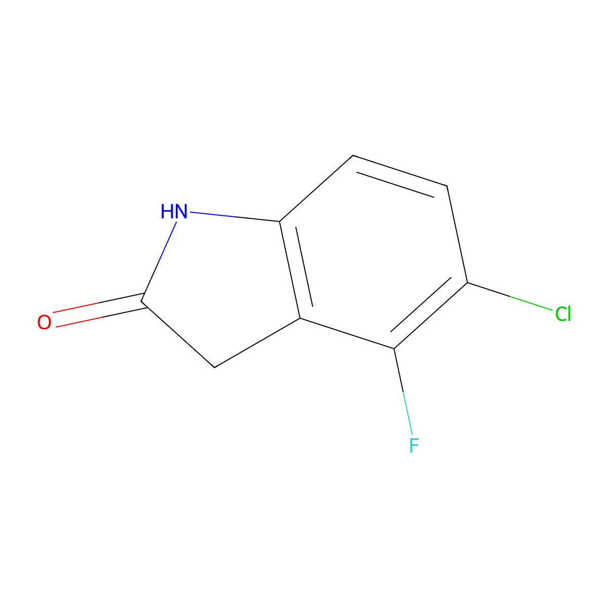 5-Chloro-4-fluoroindolin-2-one molecular structure, CAS 1222844-18-9