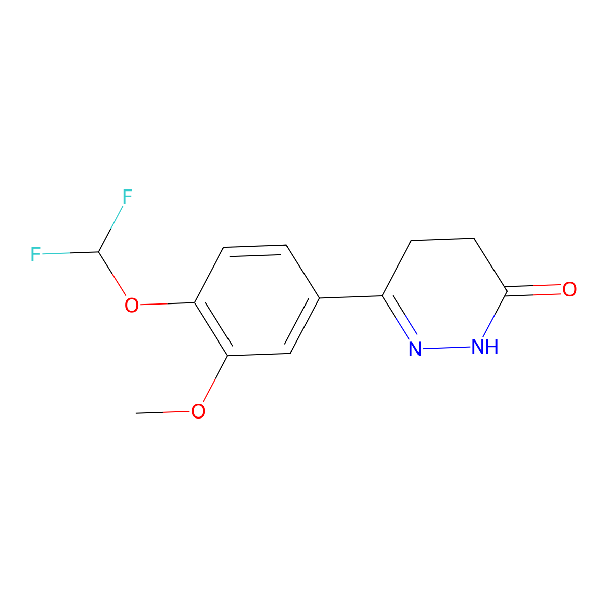 6-(4-(difluoromethoxy)-3-methoxyphenyl)-4,5-dihydropyridazin-3(2H)-one molecular structure, CAS 1222846-01-6