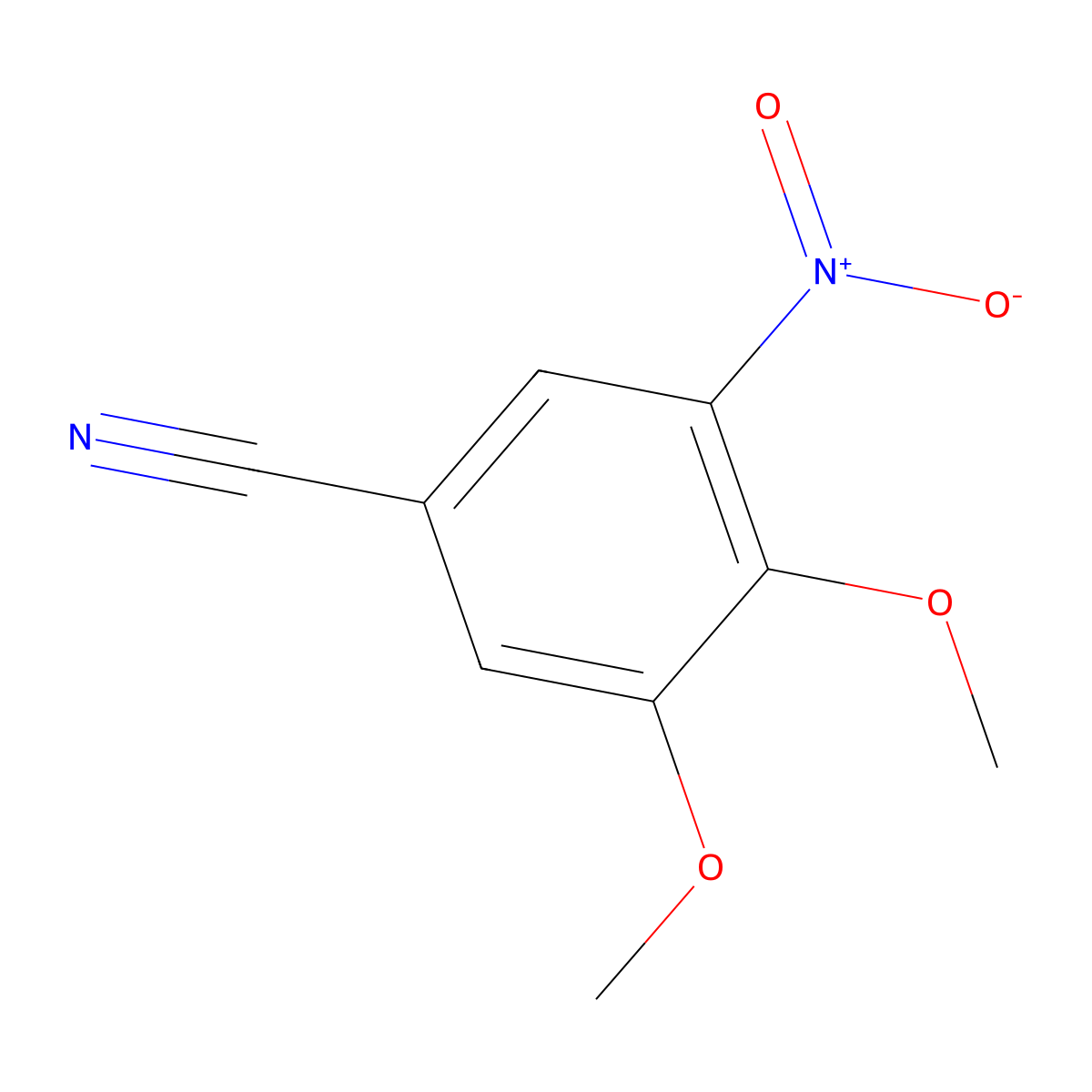 3,4-Dimethoxy-5-nitrobenzonitrile molecular structure, CAS 1222880-77-4
