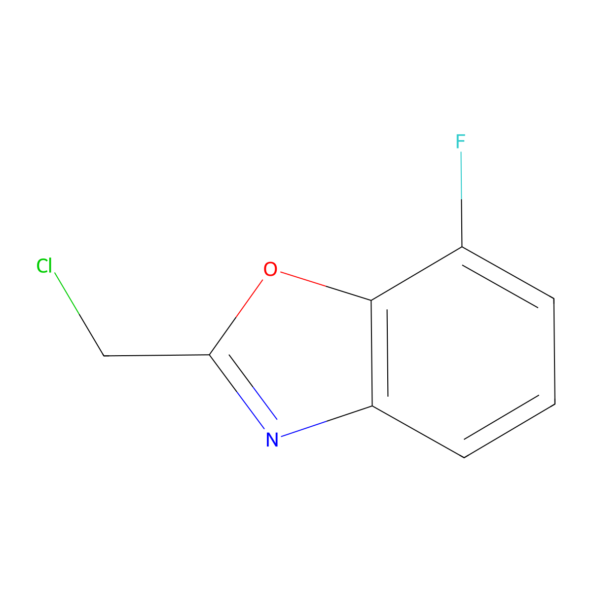 2-(Chloromethyl)-7-fluorobenzoxazole molecular structure, CAS 122289-16-1