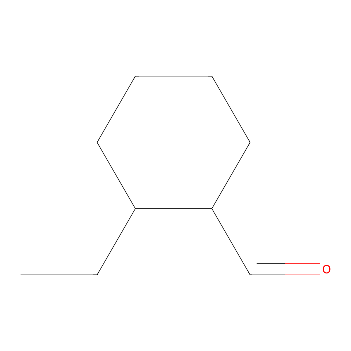 2-Ethylcyclohexane-1-carbaldehyde molecular structure, CAS 1222900-26-6