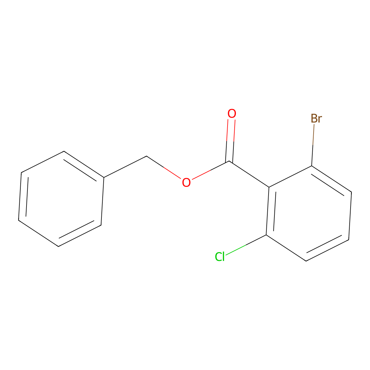 Benzyl 2-bromo-6-chlorobenzoate molecular structure, CAS 1222903-19-6