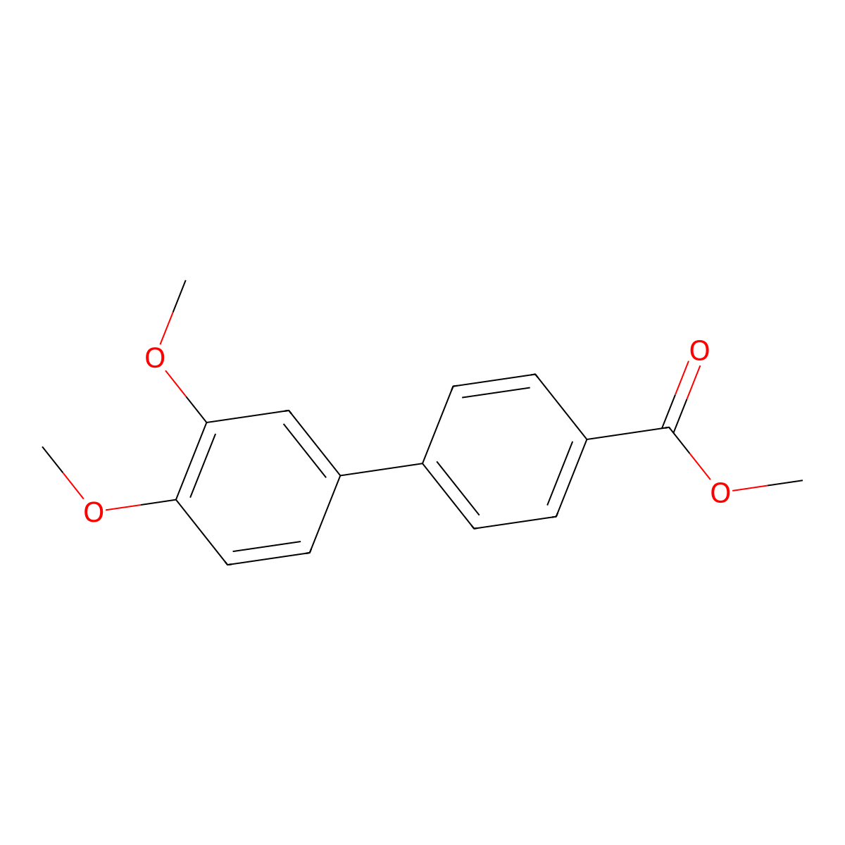 Methyl 4-(3,4-dimethoxyphenyl)benzoate molecular structure, CAS 122294-03-5