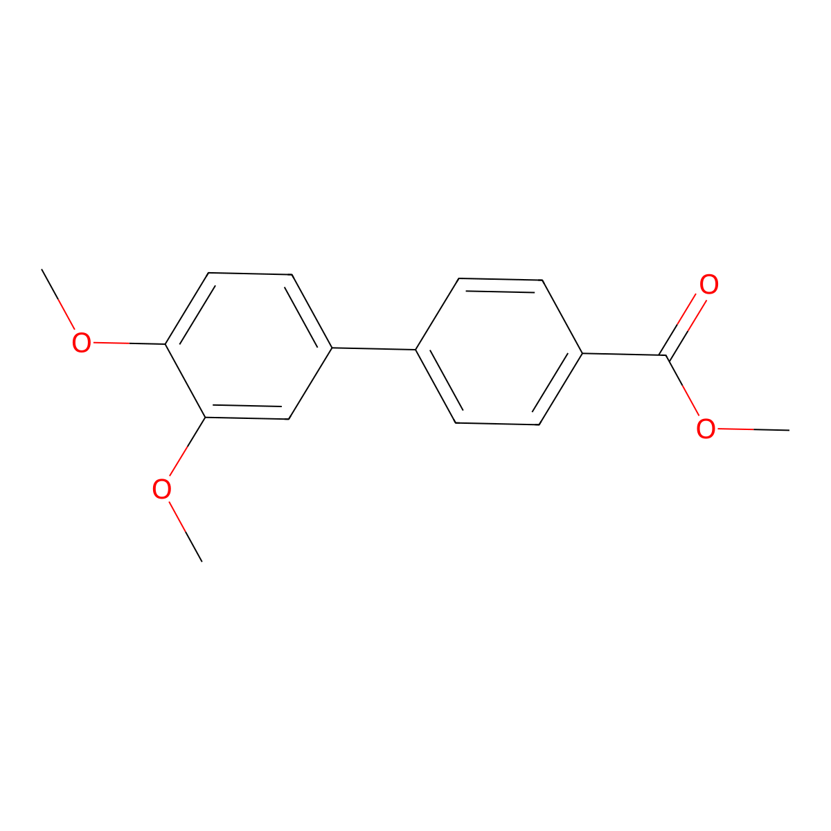 Methyl 4-(3,4-dimethoxyphenyl)benzoate molecular structure, CAS 122294-03-5
