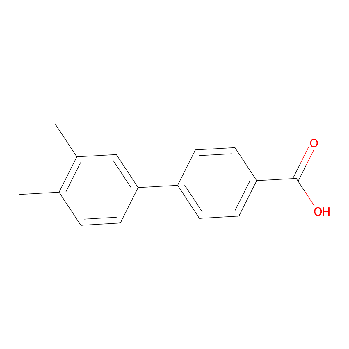 3',4'-Dimethyl-biphenyl-4-carboxylic acid molecular structure, CAS 122294-09-1