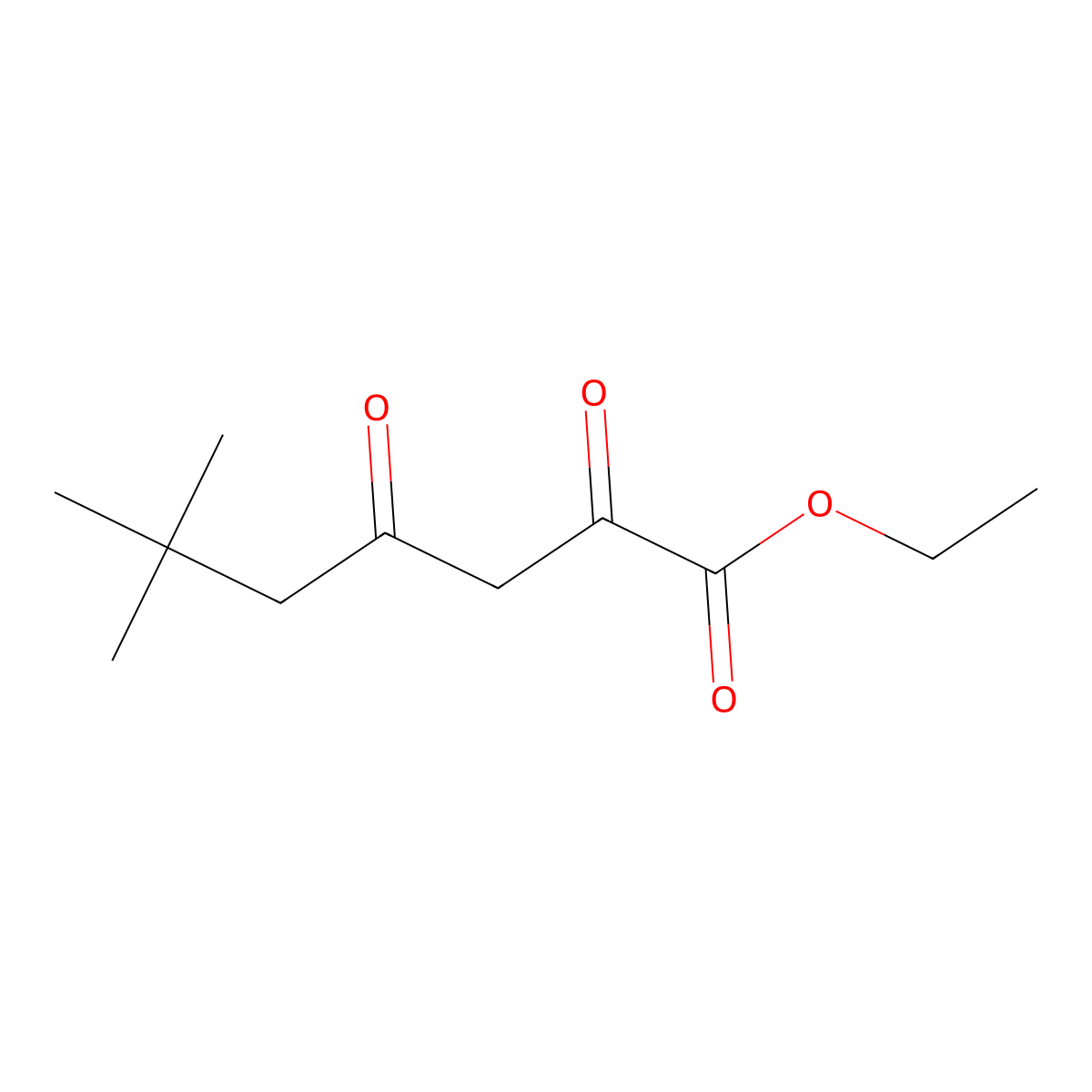 Ethyl 6,6-dimethyl-2,4-dioxoheptanoate molecular structure, CAS 1222955-62-5