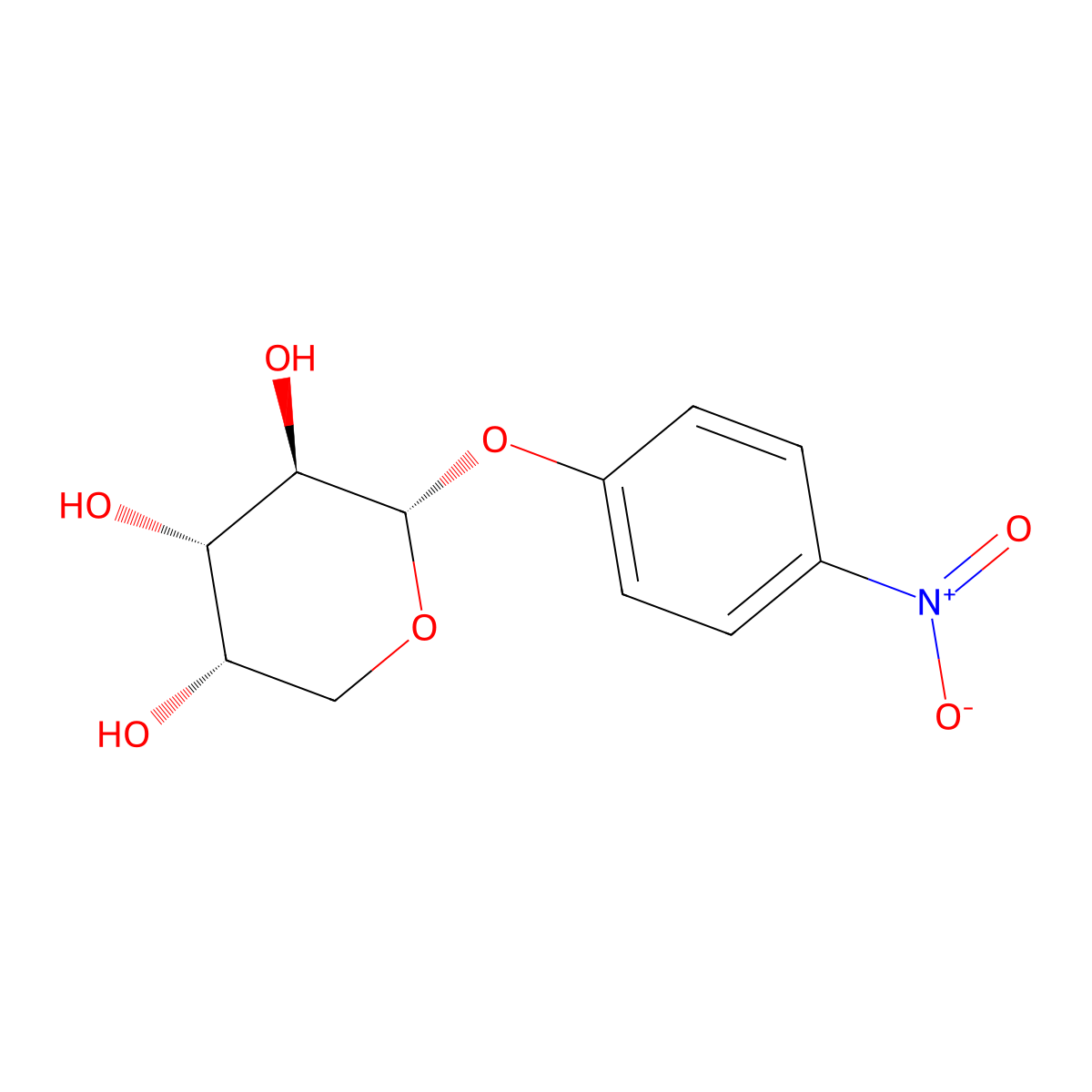 4-nitrophenyl alpha-L-arabinopyranoside molecular structure, CAS 1223-07-0