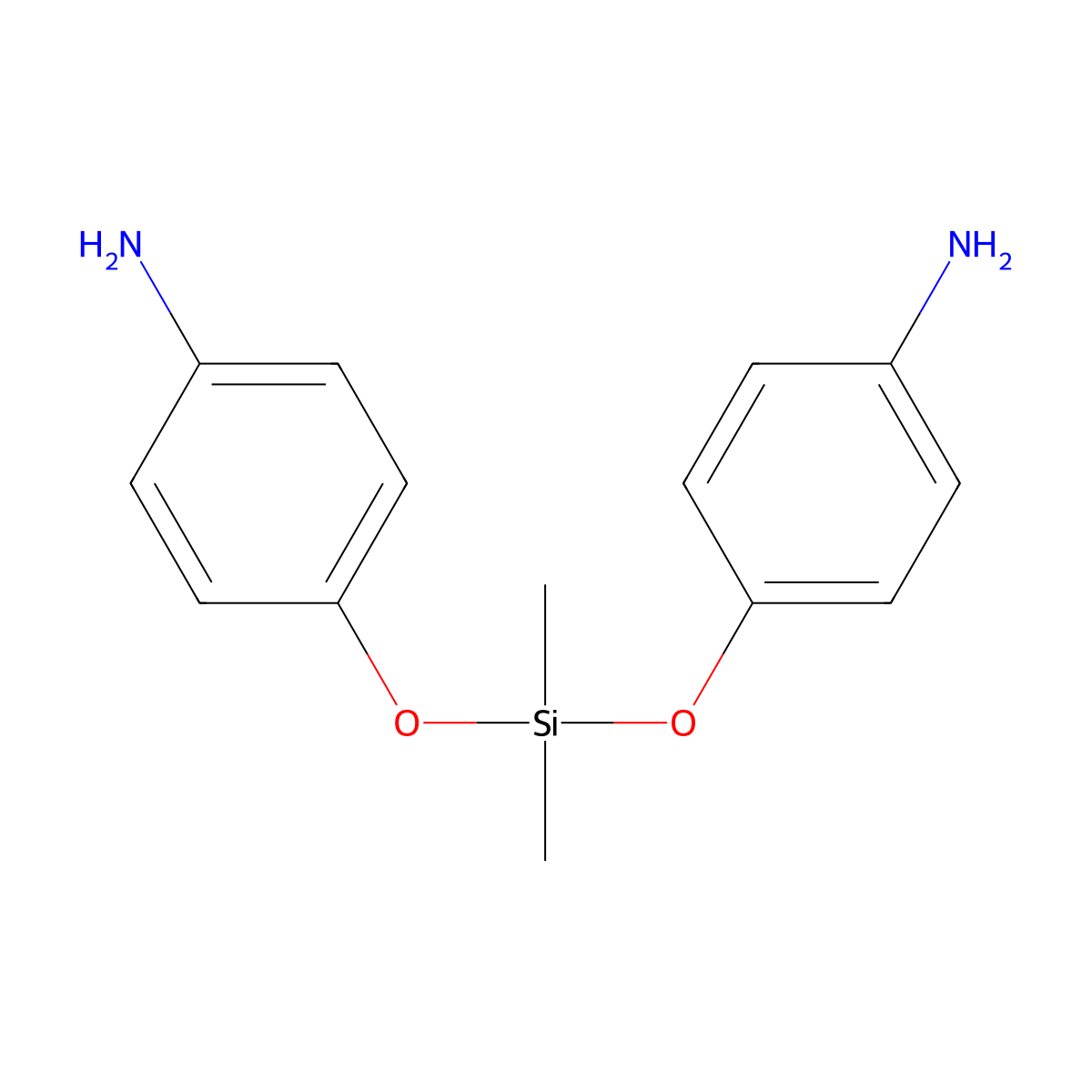 Bis(p-aminophenoxy)dimethylsilane molecular structure, CAS 1223-16-1