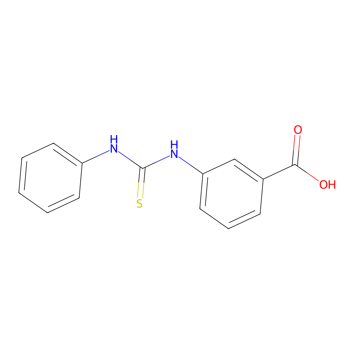3-[(Phenylcarbamothioyl)amino]benzoic acid molecular structure, CAS 1223-21-8