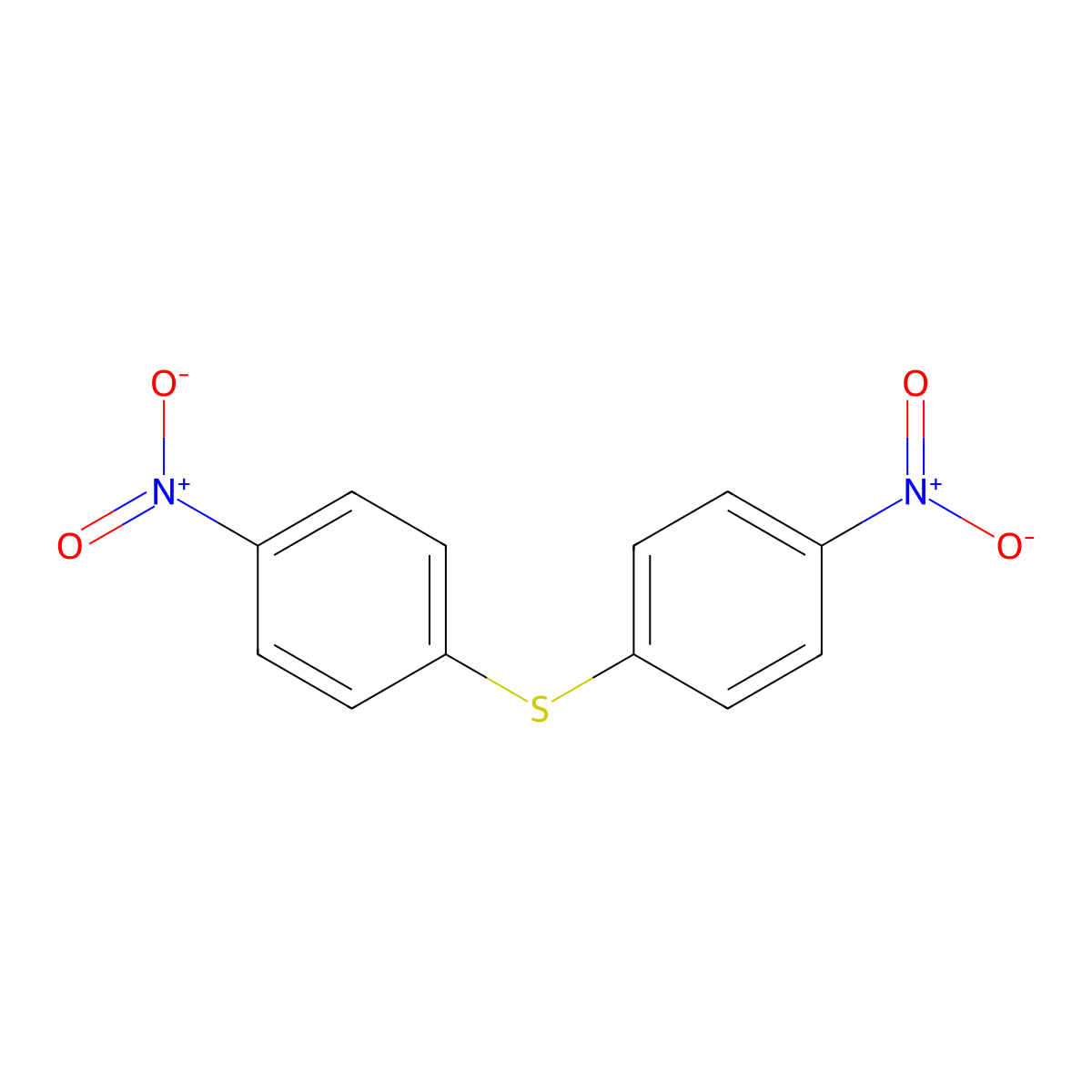 Benzene, 1,1'-thiobis[4-nitro- molecular structure, CAS 1223-31-0