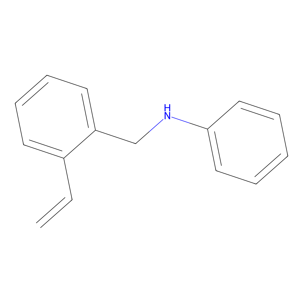 N-[(2-ethenylphenyl)methyl]aniline molecular structure, CAS 1223004-37-2