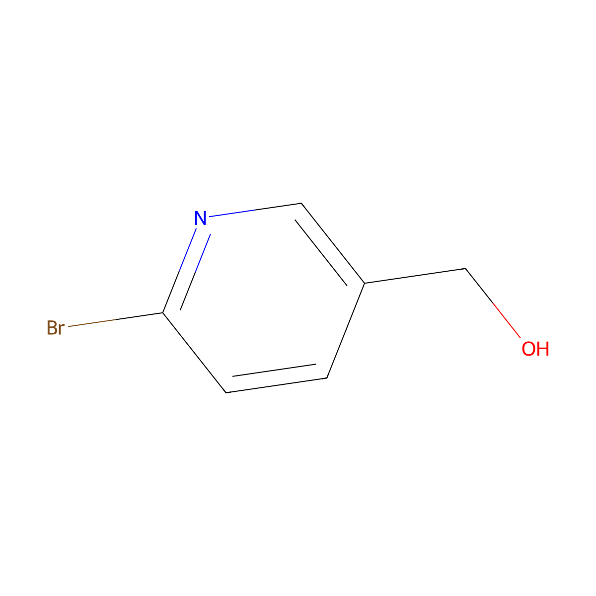 6-Bromo-3-pyridinemethanol molecular structure, CAS 122306-01-8