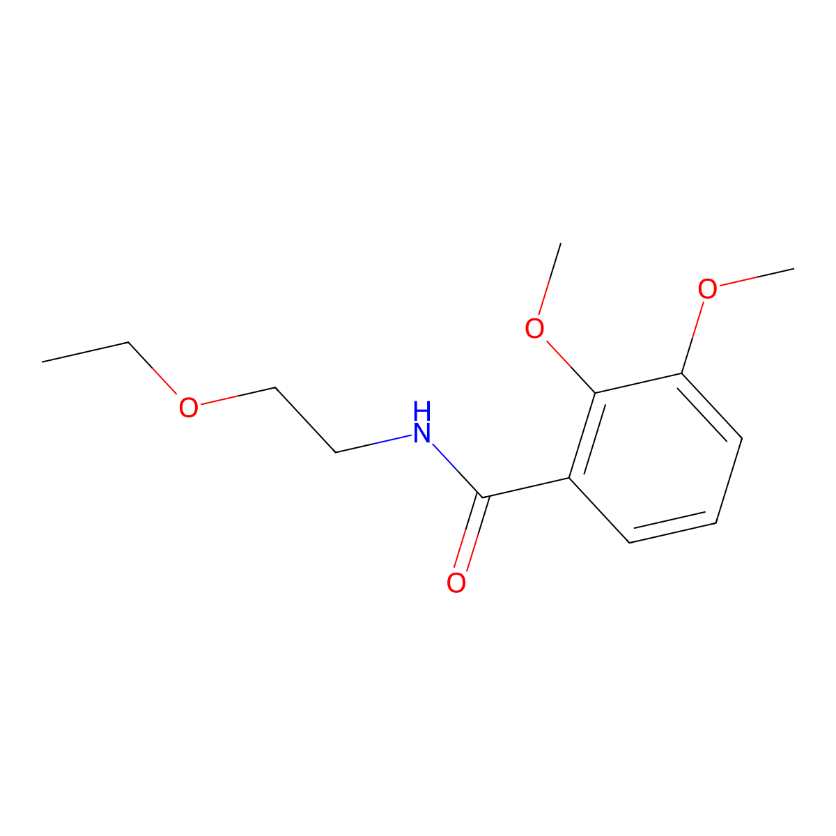 N-(2-ethoxyethyl)-2,3-dimethoxybenzamide molecular structure, CAS 1223060-72-7