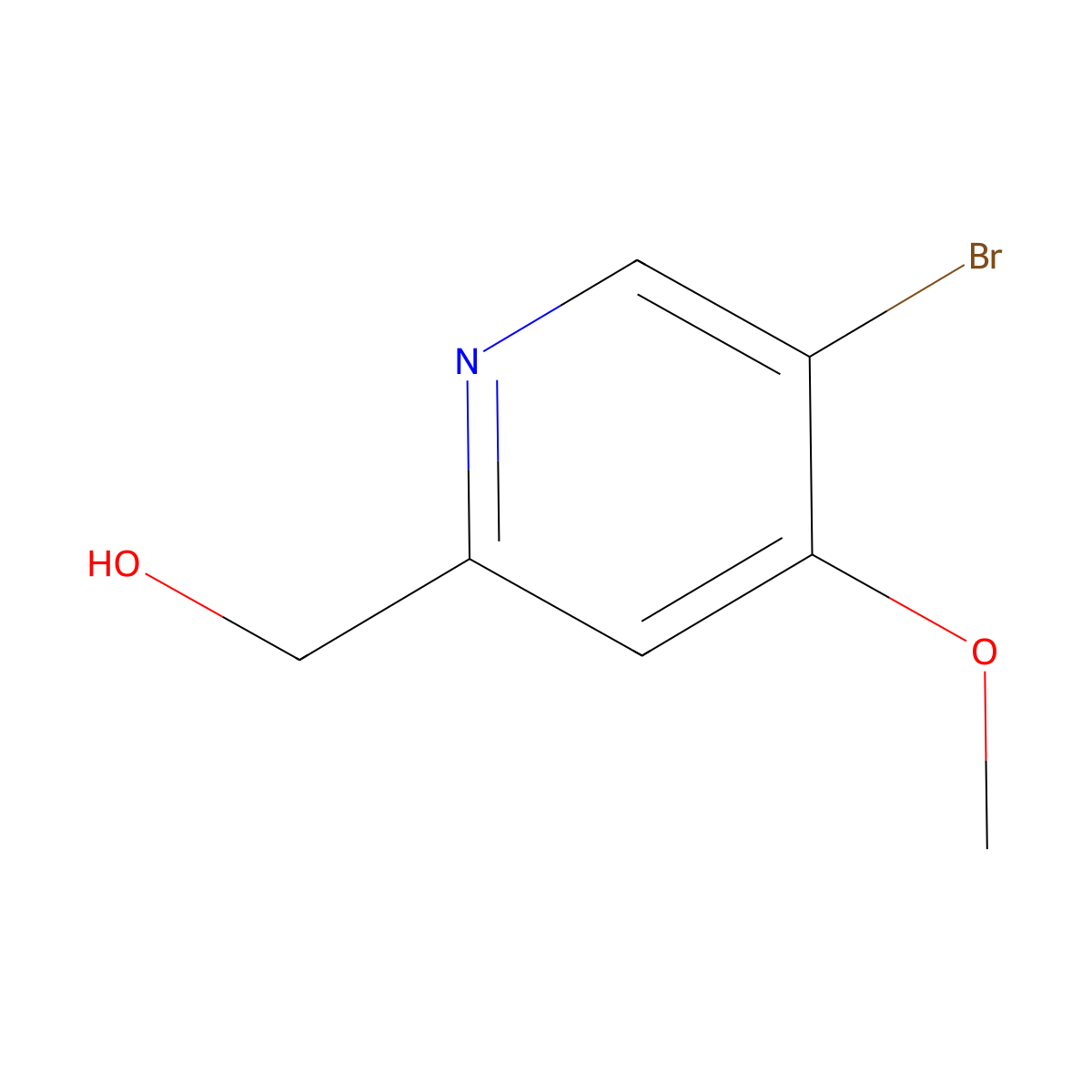 (5-Bromo-4-methoxypyridin-2-yl)methanol molecular structure, CAS 122307-33-9