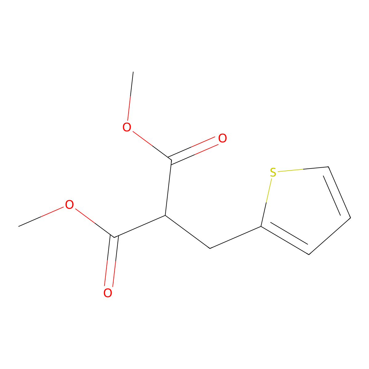 Dimethyl 2-(thiophen-2-ylmethyl)malonate molecular structure, CAS 122308-25-2