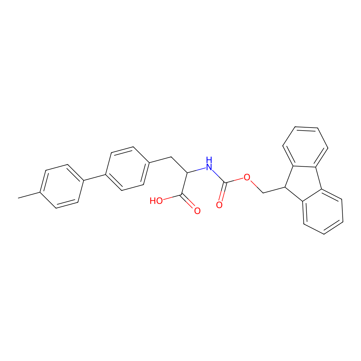Fmoc-4-(4-methylphenyl)-L-phenylalanine molecular structure, CAS 1223105-45-0