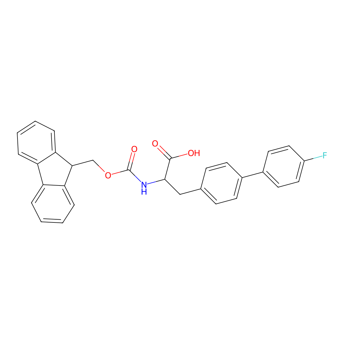 Fmoc-4-(4-fluorophenyl)-L-phenylalanine molecular structure, CAS 1223105-46-1