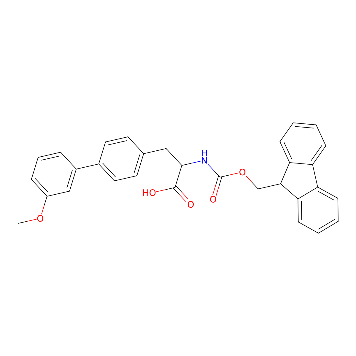 Fmoc-4-(3-methoxyphenyl)-L-phenylalanine molecular structure, CAS 1223105-50-7