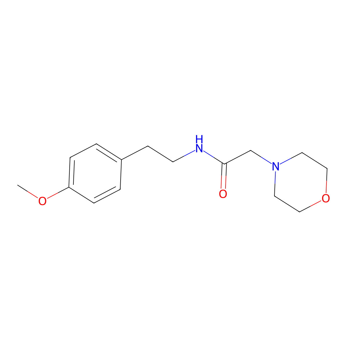 N-[2-(4-methoxyphenyl)ethyl]-2-morpholin-4-ylacetamide molecular structure, CAS 1223177-56-7