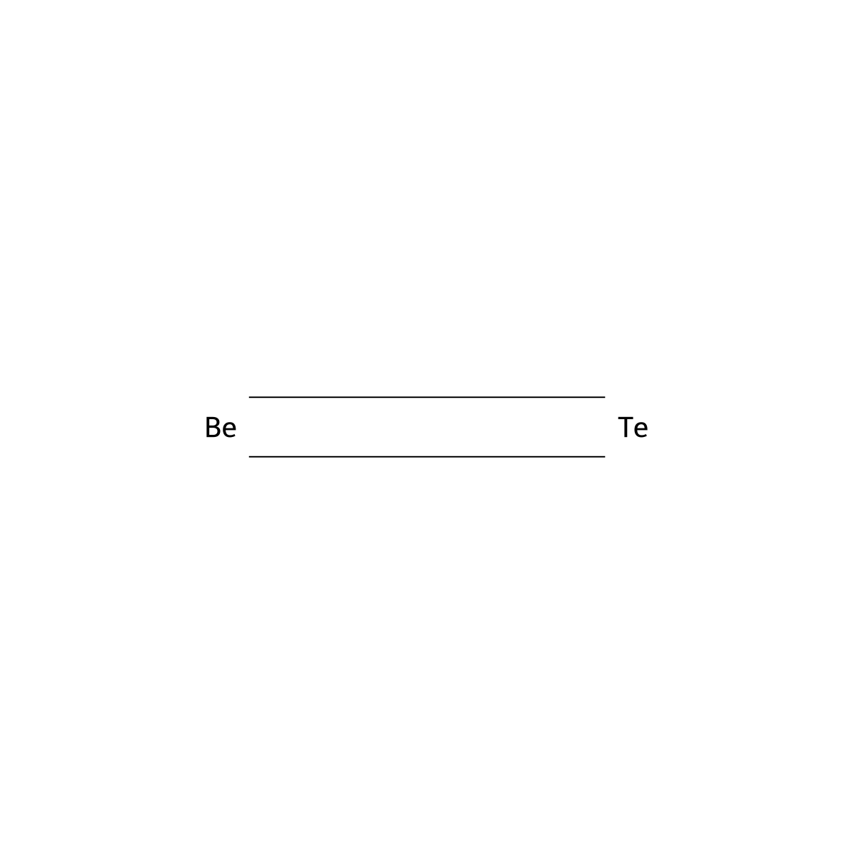 Beryllium telluride molecular structure, CAS 12232-27-8