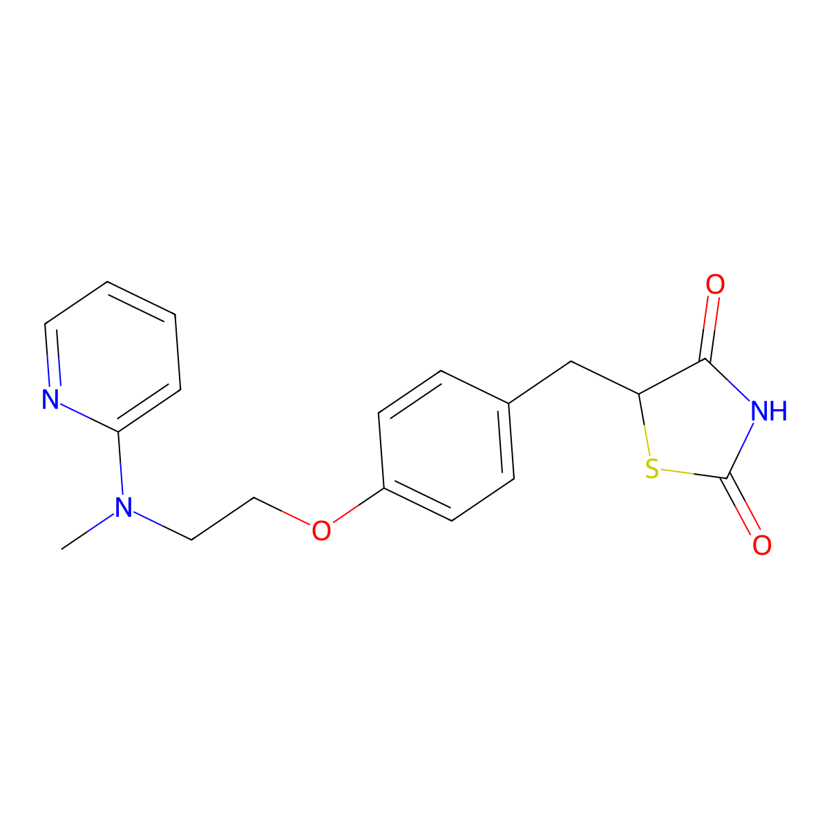 Rosiglitazone molecular structure, CAS 122320-73-4