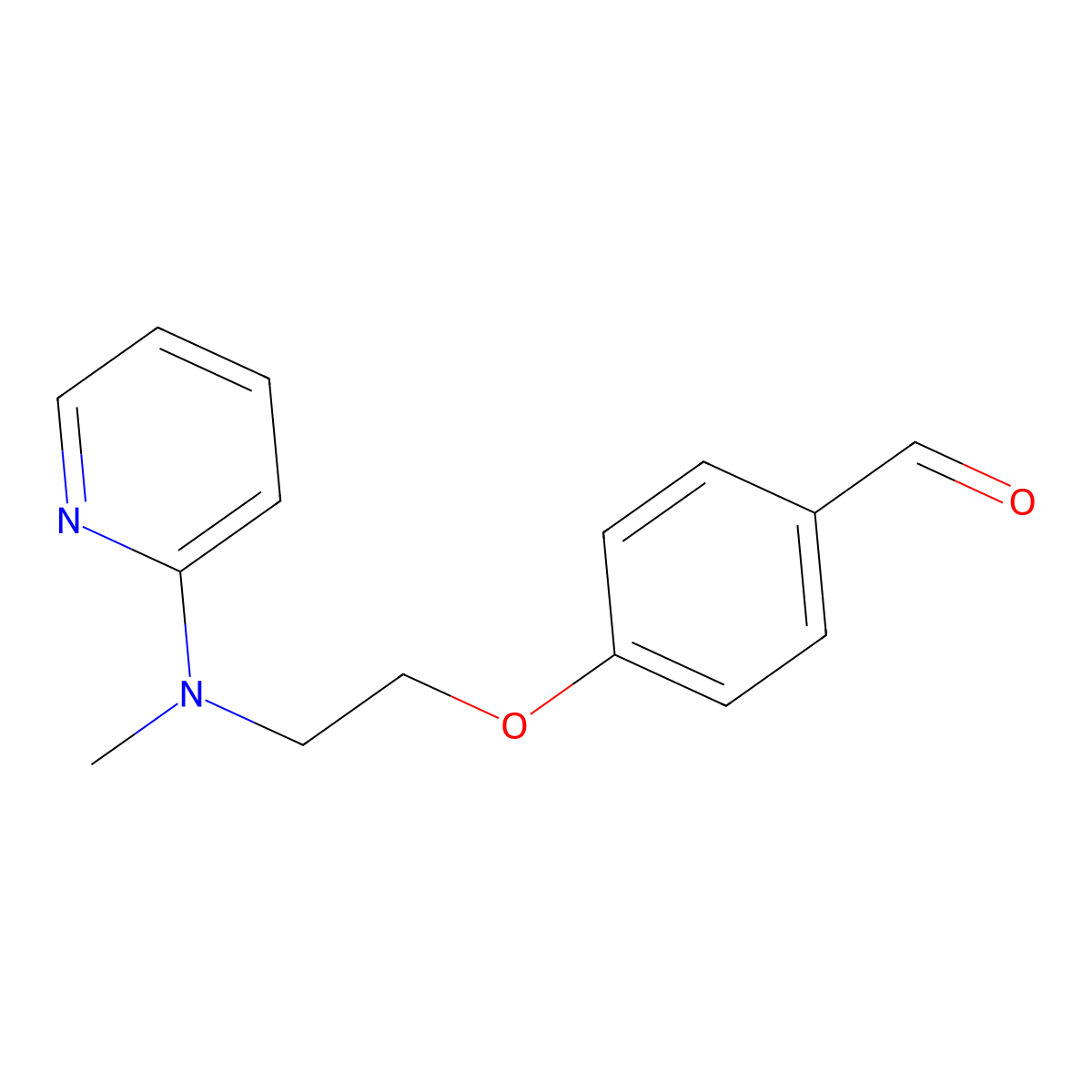 4-(2-(Methyl(pyridin-2-yl)amino)ethoxy)benzaldehyde molecular structure, CAS 122321-03-3