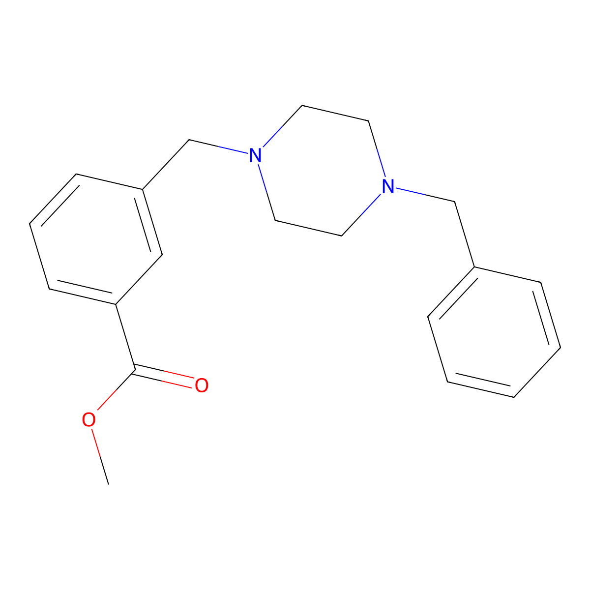 Methyl 3-[(4-benzylpiperazin-1-yl)methyl]benzoate molecular structure, CAS 1223253-84-6