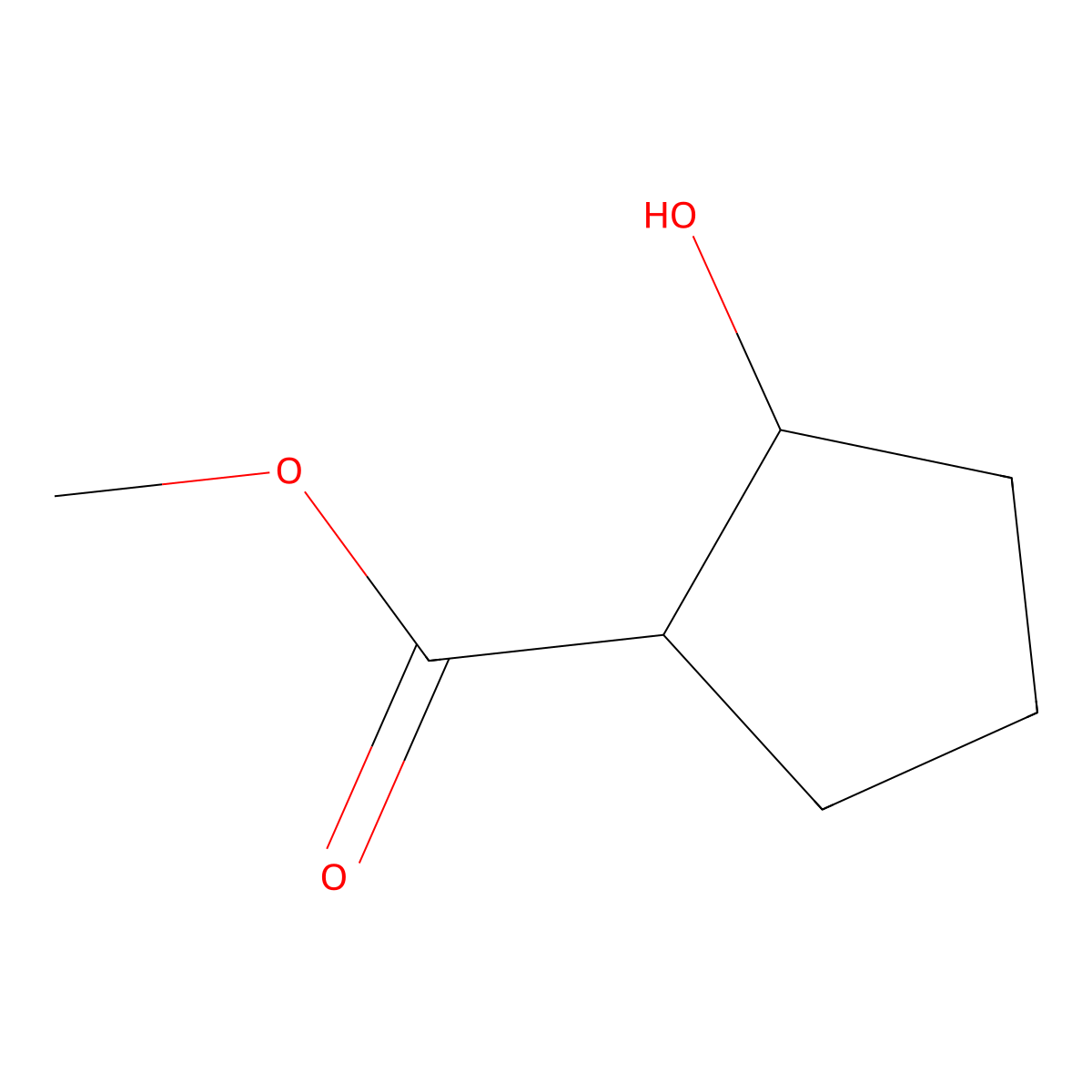 Methyl (1S,2S)-2-hydroxycyclopentane-1-carboxylate molecular structure, CAS 122332-63-2