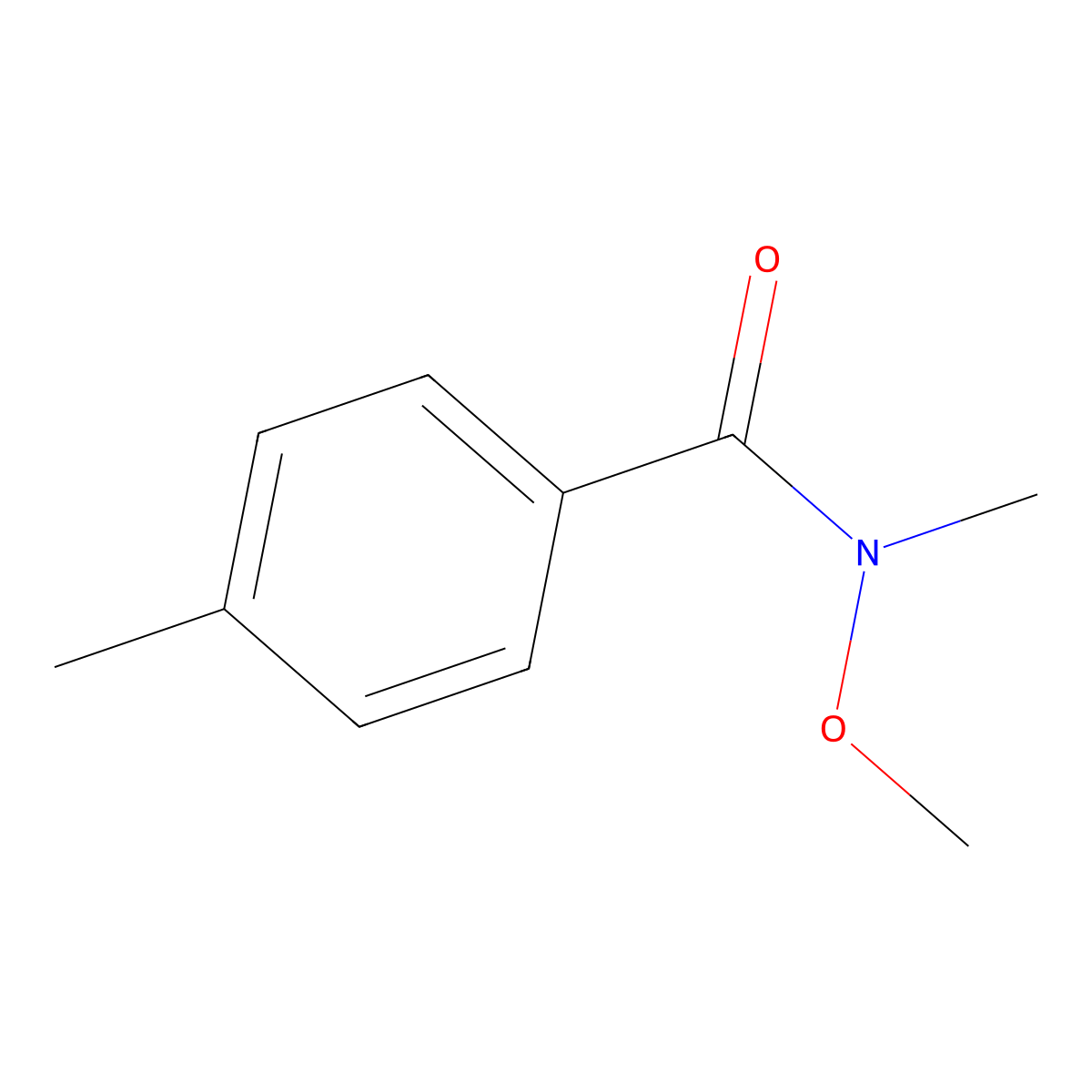N-Methoxy-N,4-dimethylbenzamide molecular structure, CAS 122334-36-5