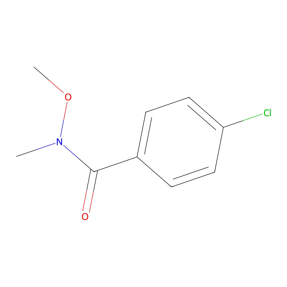4-Chloro-N-methoxy-N-methylbenzamide molecular structure, CAS 122334-37-6