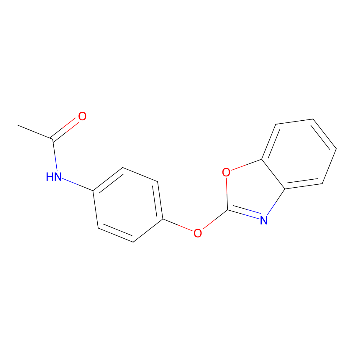 N-[4-(1,3-benzoxazol-2-yloxy)phenyl]acetamide molecular structure, CAS 1223360-78-8