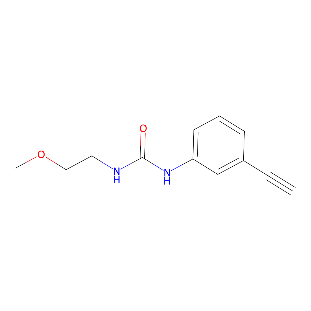 1-(3-Ethynylphenyl)-3-(2-methoxyethyl)urea molecular structure, CAS 1223360-98-2