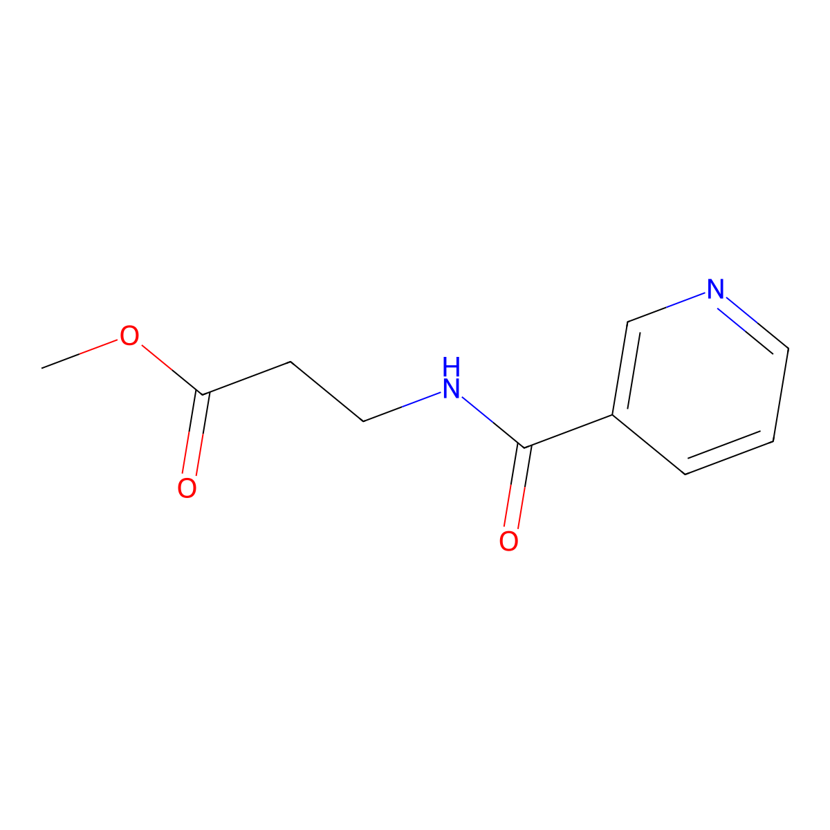 Methyl 3-(nicotinamido)propanoate molecular structure, CAS 1223363-24-3