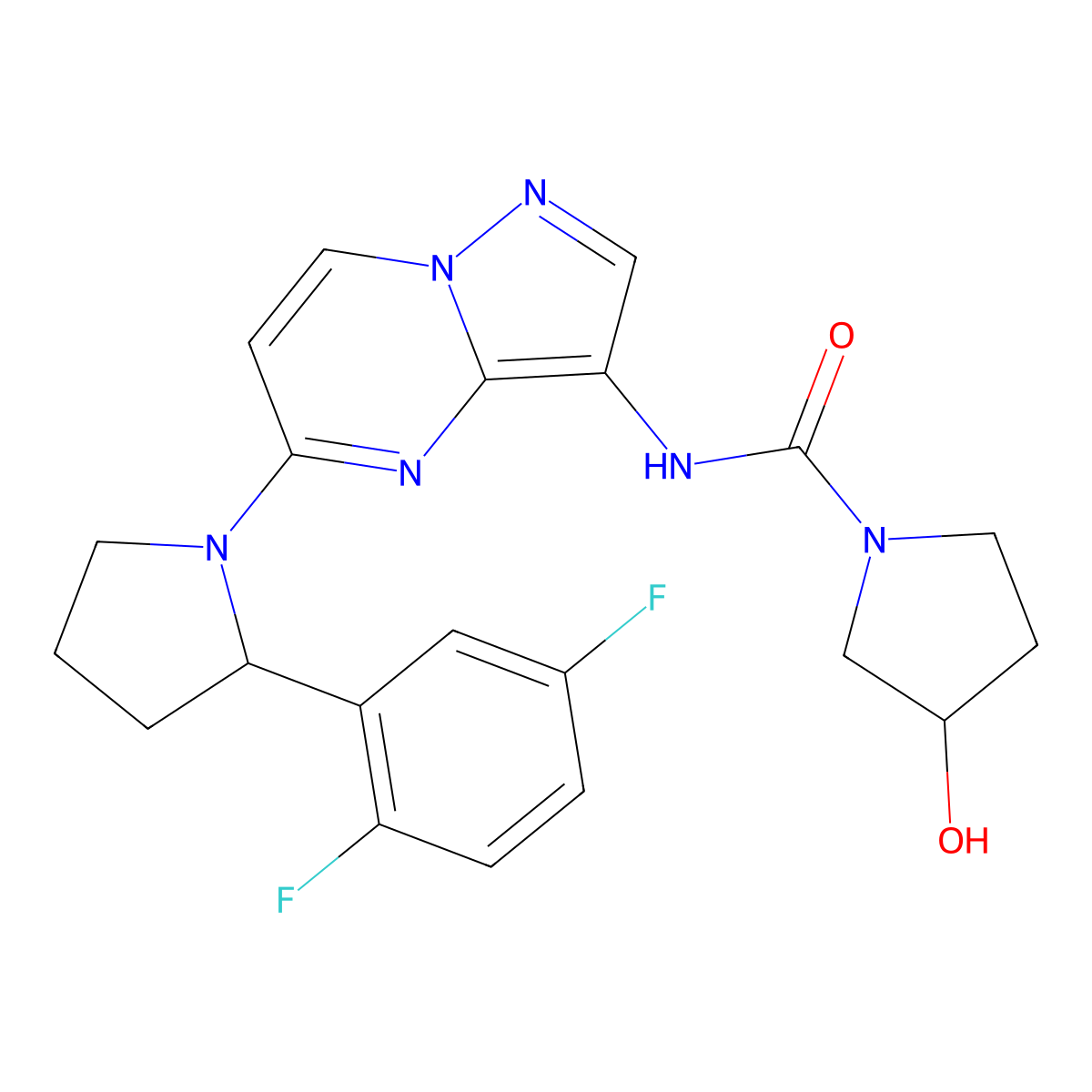 Larotrectinib molecular structure, CAS 1223403-58-4