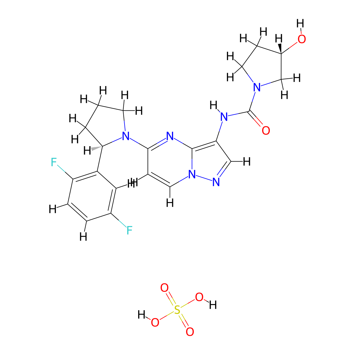 Larotrectinib Sulfate molecular structure, CAS 1223405-08-0