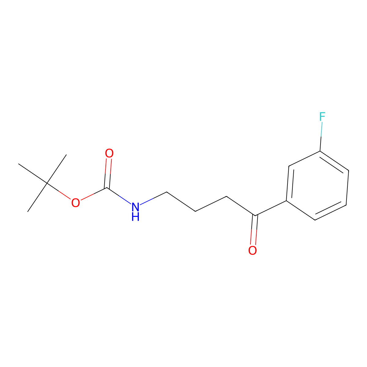 tert-butyl N-[4-(3-fluorophenyl)-4-oxobutyl]carbamate molecular structure, CAS 1223405-24-0