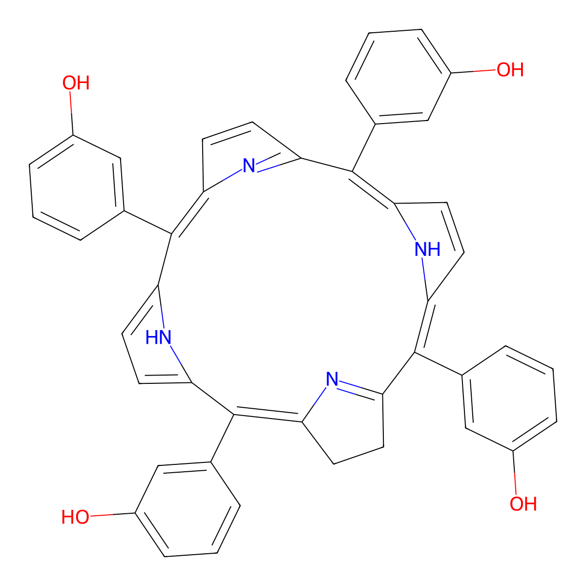 Temoporfin molecular structure, CAS 122341-38-2