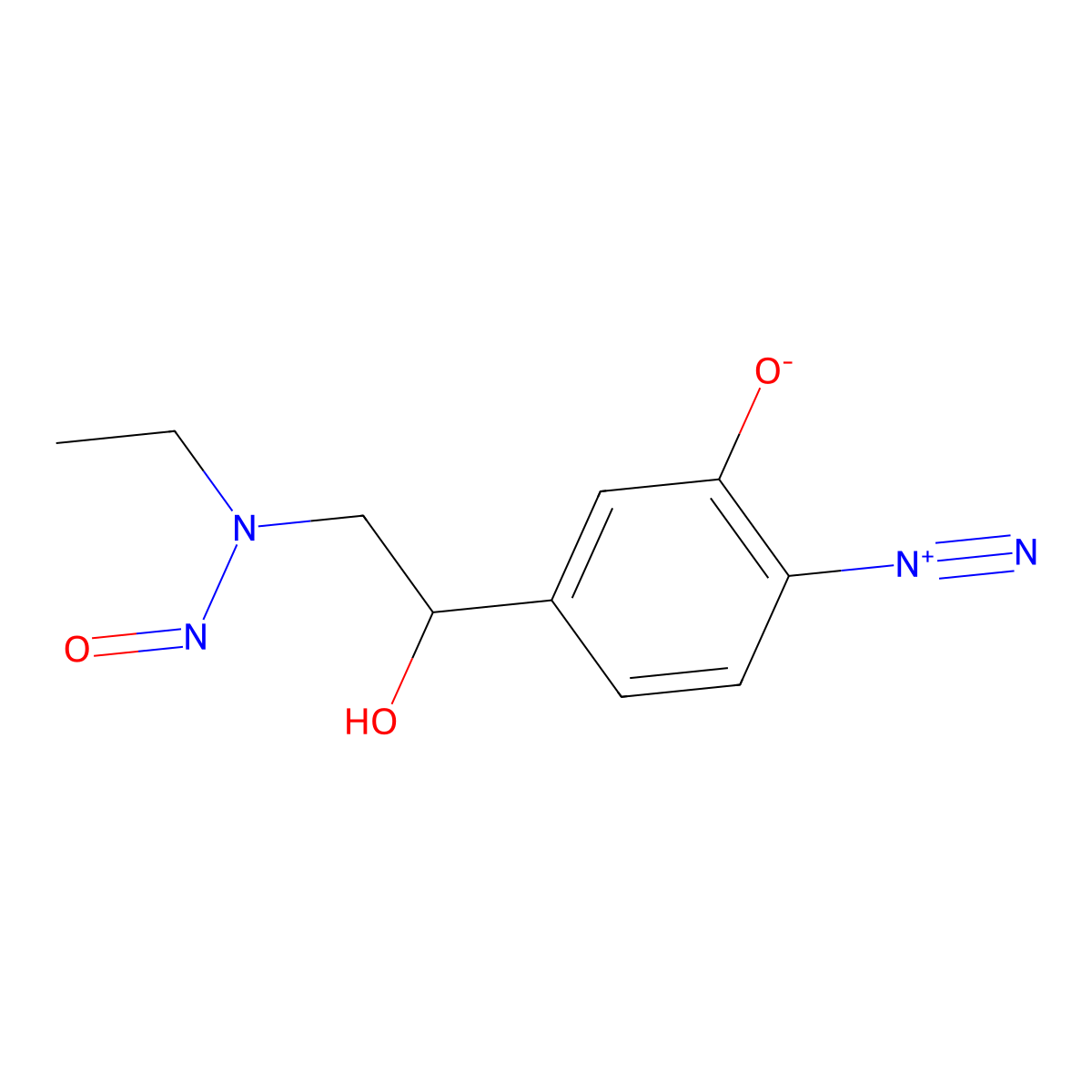 Diazo-N-nitrosoetilefrin molecular structure, CAS 122341-55-3