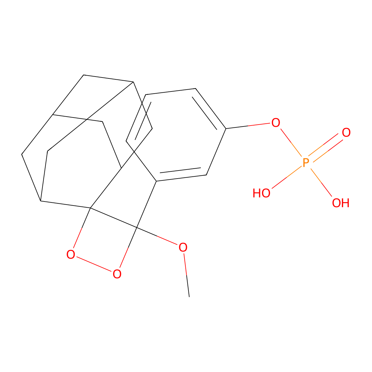 3-(2'-Spiroadamantane)-4-methoxy-4-(3''-phosphoryloxy)phenyl-1,2-dioxetane molecular structure, CAS 122341-56-4