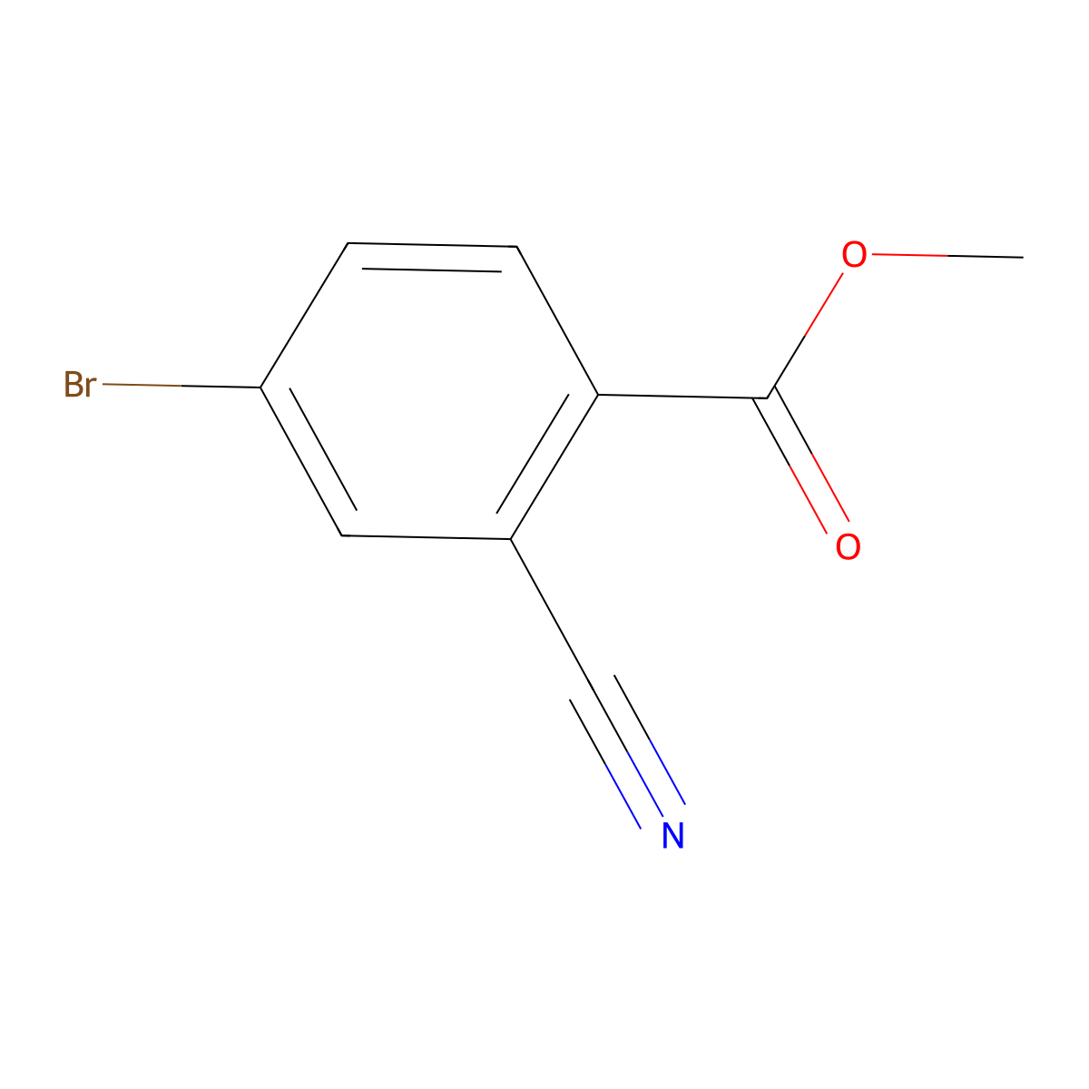 Methyl 4-bromo-2-cyanobenzoate molecular structure, CAS 1223434-15-8