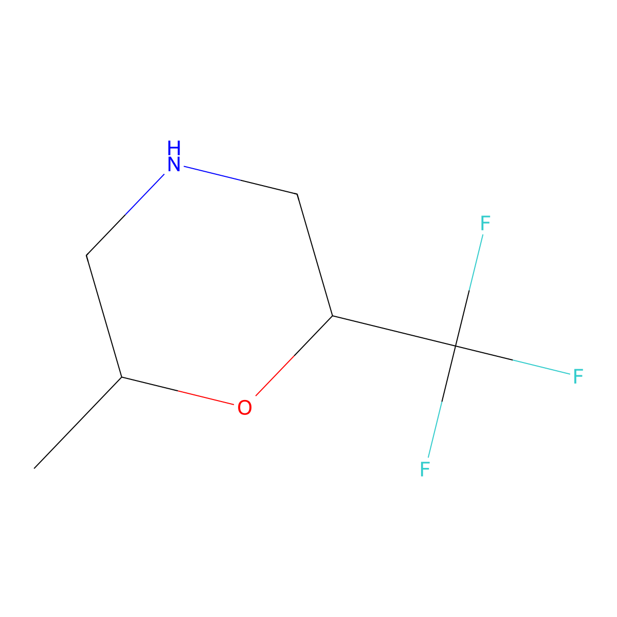(2S,6S)-2-methyl-6-(trifluoromethyl)morpholine molecular structure, CAS 1223450-95-0