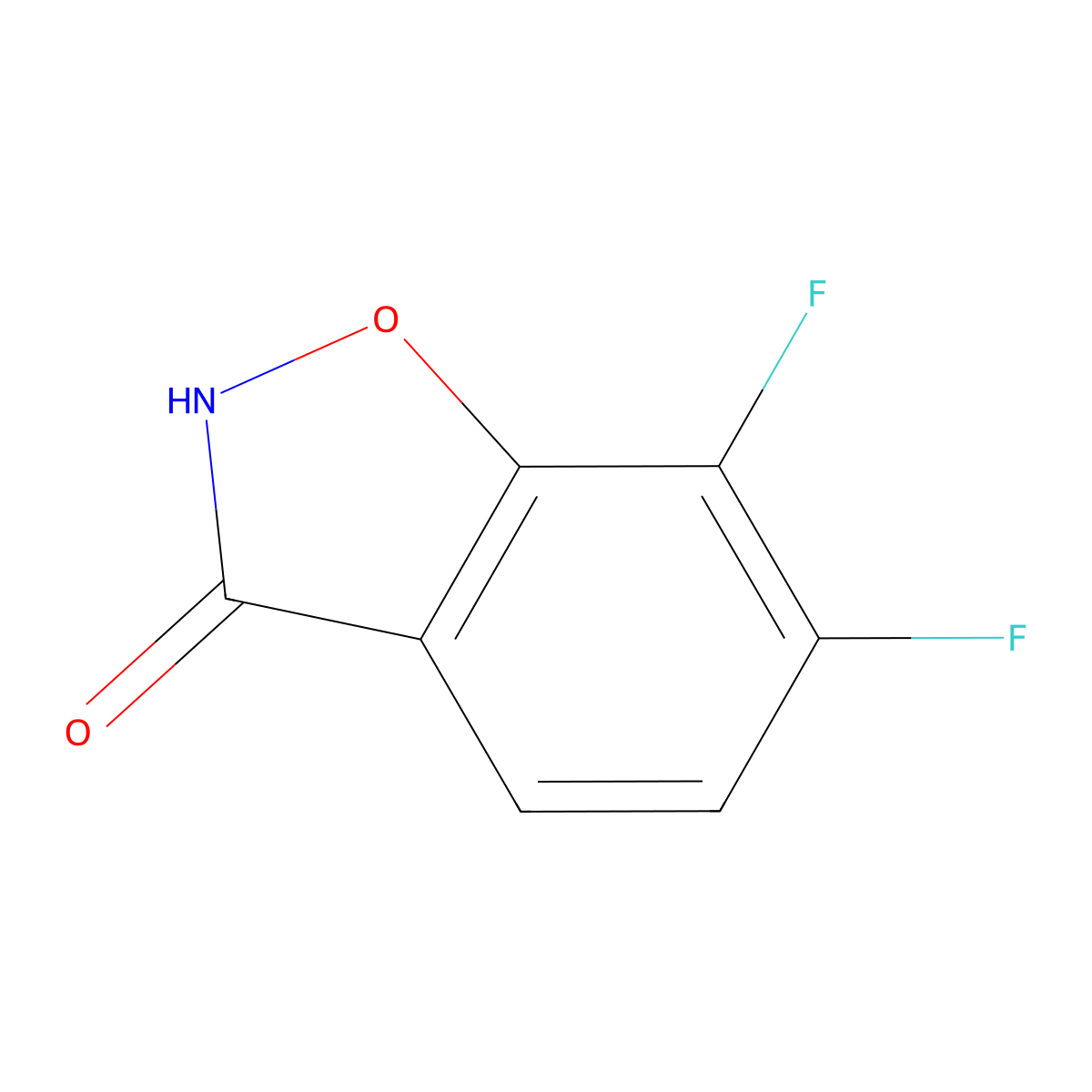 6,7-Difluorobenzo[d]isoxazol-3(2h)-one molecular structure, CAS 1223451-39-5