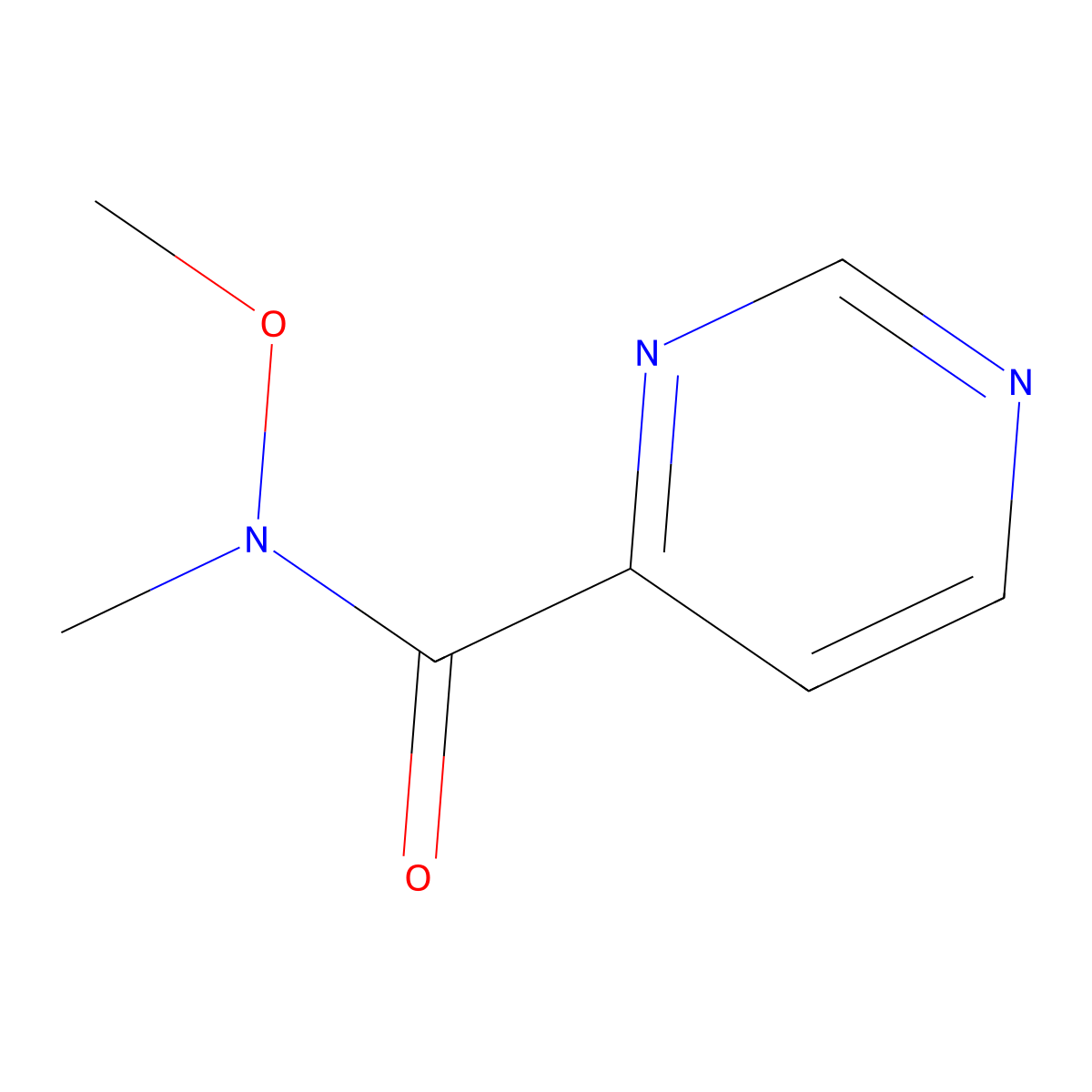 N-Methoxy-N-methylpyrimidine-4-carboxamide molecular structure, CAS 1223452-39-8