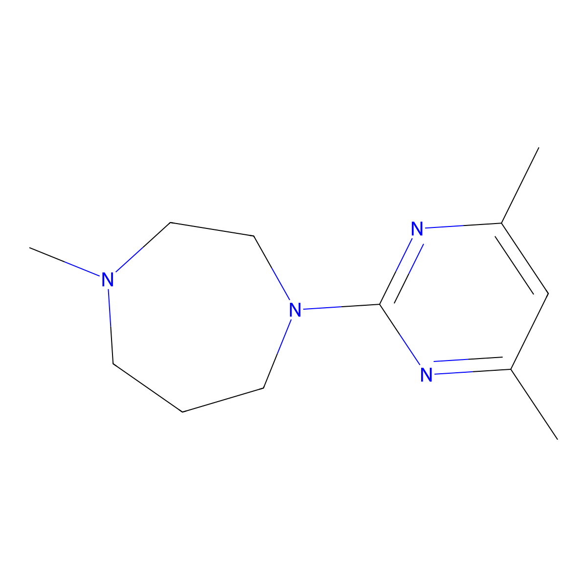 1-(4,6-Dimethylpyrimidin-2-yl)-4-methyl-1,4-diazepane molecular structure, CAS 1223465-56-2