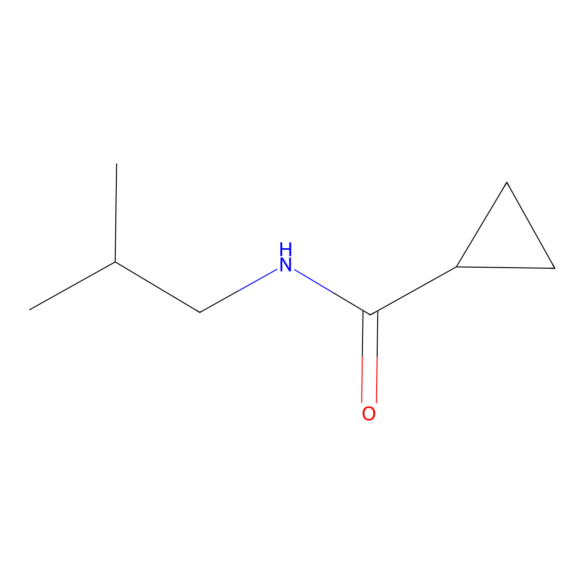 N-Isobutylcyclopropanecarboxamide molecular structure, CAS 122348-69-0
